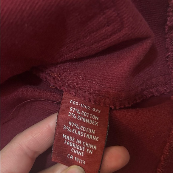 90’s Moto Burgundy Corduroy Velvet Blazer Jacket Coat - Picture 5 of 5